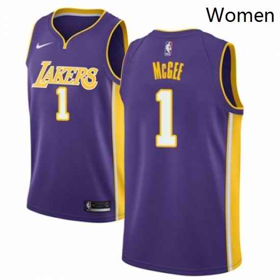 Womens Nike Los Angeles Lakers 1 JaVale McGee Authentic Purple NBA Jersey Statement Edition